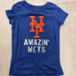 Kids Navy 'Amazin' Mets' Short Sleeve Tee
